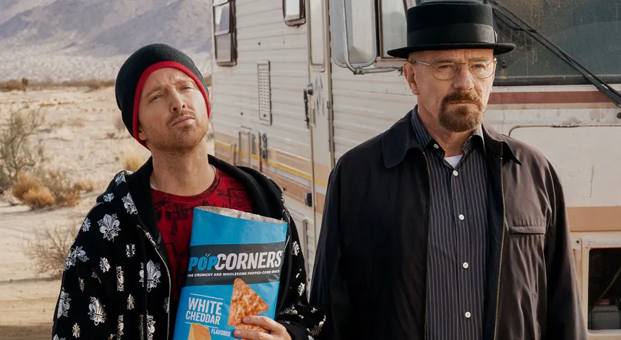 Рекламный ролик PopCorners с Брайаном Крэнстоном из сериала Во все тяжкие